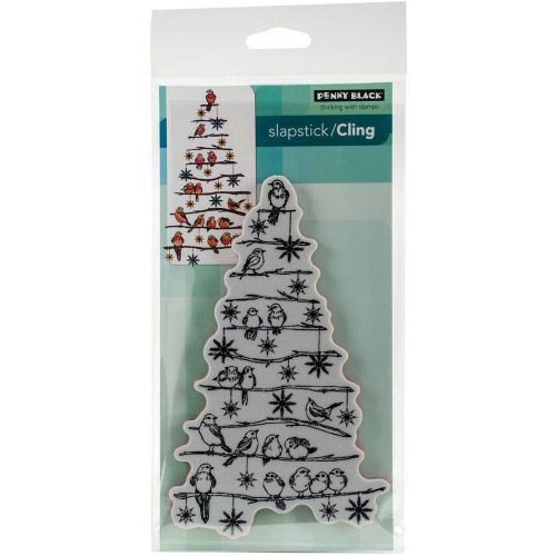 &#034;Penny Black Cling Stamp 5&#034;&#034;X7&#034;&#034;-Tree Chirps&#034;