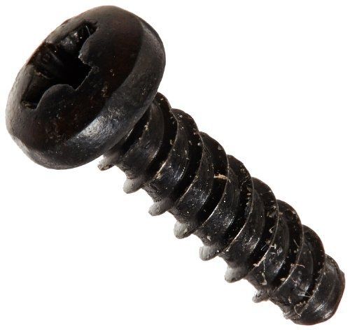 Small Parts Steel Thread Rolling Screw for Plastic, Black Oxide Finish, Pan