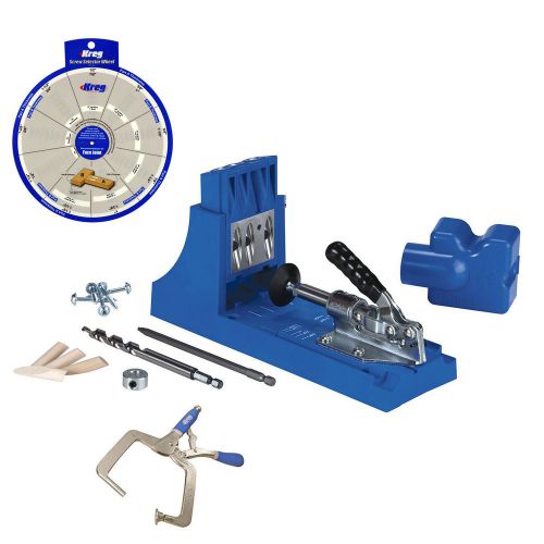 Kreg jig k4 pocket hole system, khc-rac pin right angle clamp, screw selector for sale