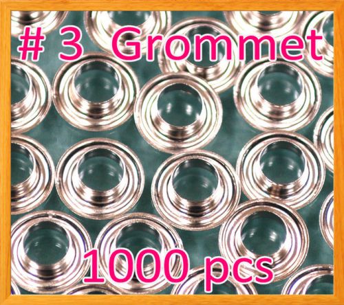 1000 #3 7/16&#034; grommet and washer nickel eyelet grommets machine sign punch tool for sale