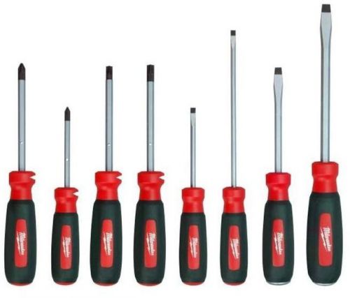 Milwaukee screwdriver set 8 piece combination hand tool screwdrivers red new for sale