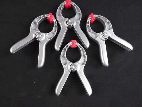 SET OF 4 ALUMINUM SPRING CLAMPS 1&#034; OPENING BRAND NEW EXTRA STRONG SPRING