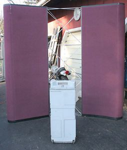 Red Fabric 8’ Tradeshow Booth with case, incomplete