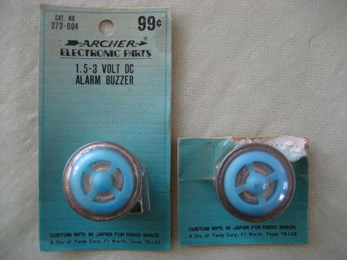 vintage 2 pieces ELECTRONIC ALARM BUZZER by Archer 1.5-3 Volt DC