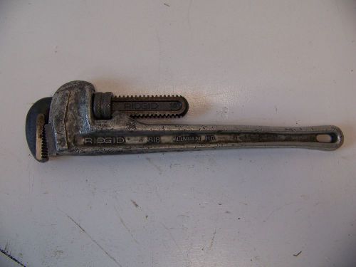 Ridgid 818 18&#034; aluminum adjustable pipe wrench ridge tool co. for sale