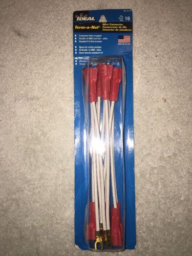 NEW Ideal Term-A-Nut Wire Connector 10 Count FREE SHIPPING !