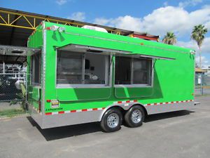 NEW GREEN FOOD TRAILER CONCESSION TRUCK STAND CART BBQ CATERING MUST SEE THIS