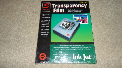 SIMON Transparency Film for Most Color Inkjet Printers 50 Sheets 8 1/2&#034; x 11&#034;