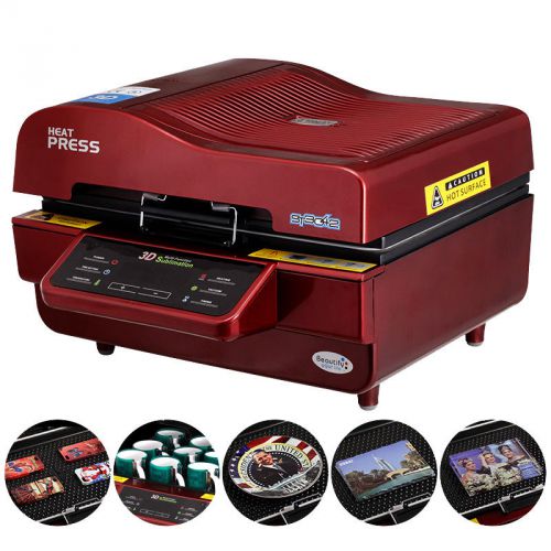 HOT! 3D Sublimation HEAT PRESS MACHINE for Phone Cases Mugs Cups+GIFTS, 110V