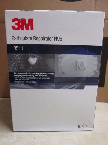 3M 8511 Particulate Respirator N95 Mask with Valve Case of 80