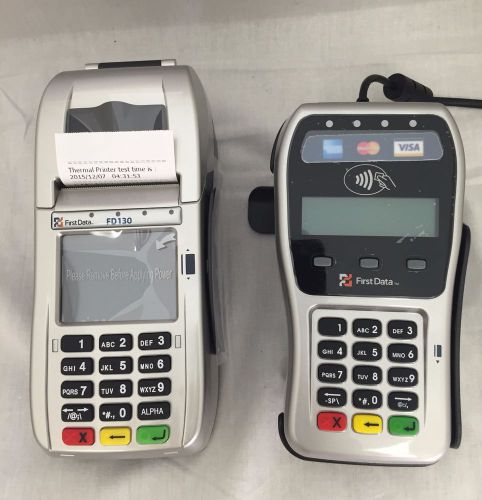 FREE FIRST DATA FD-130 DUO WITH PIN PAD-- CHIP CARD READY WITH MERCHANT ACCOUNT
