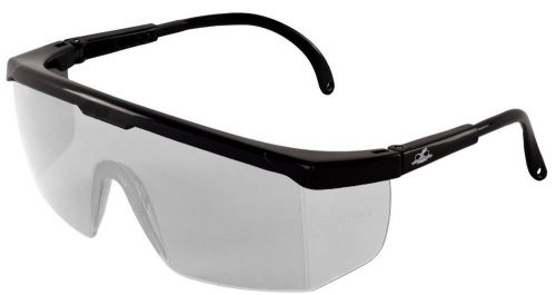 BH361 Bullhead Safety Eyewear Glasses, Matte Black Frame, Clear Lens, Adjustable