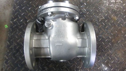 Warren 4&#034; stainless check valve #1019330j cf8m 150 type:sw-ch fig:3156 used for sale