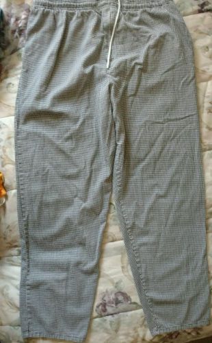 UNCOMMON THREADS UNISEX KITCHEN CHEF UNIFORM BAGGY CHECKERED  Pants LARGE