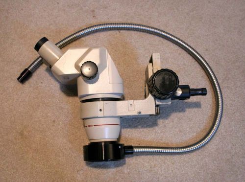 Olympus sz4045 stereo zoom microscope with focusing arm and 36 inch light ring for sale