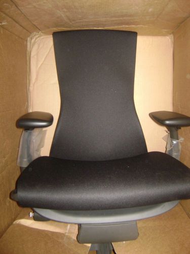 Herman Miller Embody Chair: Black Rhythm Fabric Seat and Back