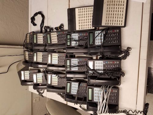 ESI IVX 16 BUTTON TELEPHONE SETS DP1, LOT OF 15 PLUS (2) IVX 64 KEY DSS/BLF