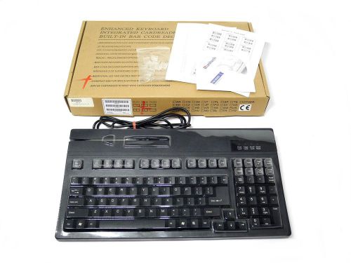Unitech enhanced usb keyboard k2724u-b card reader bar-code decoder for sale