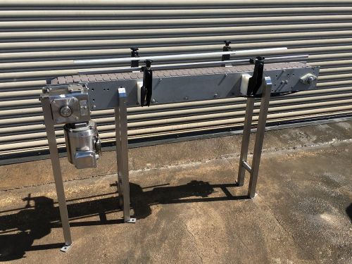 4.5” x 66&#034; Long SS Bottle Conveyor with STAINLESS WASH DOWN Motor