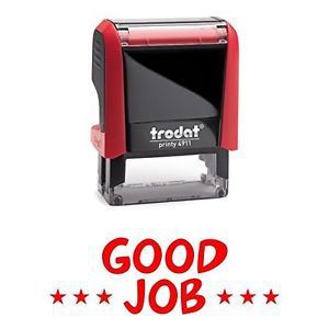 Pacific stamp and sign good job teachers self-inking office rubber stamp (red) - for sale
