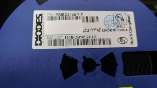 1800 x diodes mmbd4148-7-f switching 75v 0.3a 3-pin sot-23 t/r for sale