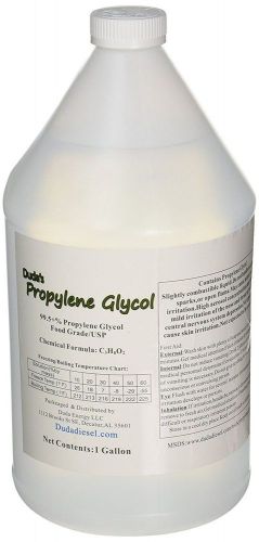 Duda energy propgly 1 gal jug propylene glycol food grade usp 99.5+% pure... for sale
