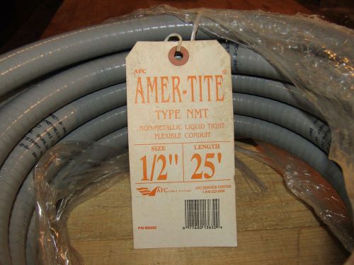 Afc amer-tite type nmt non-metallic liquid tight flexible conduit 1/2&#034; 25&#039; new for sale