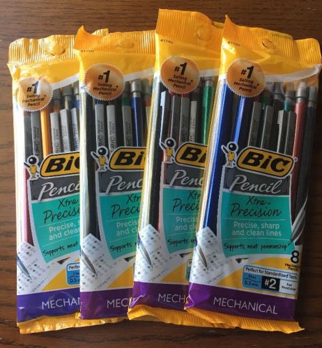 4 Packs Bic Xtra-Precision Mechanical Pencils! 32 Pencils Total! Fun Colors!