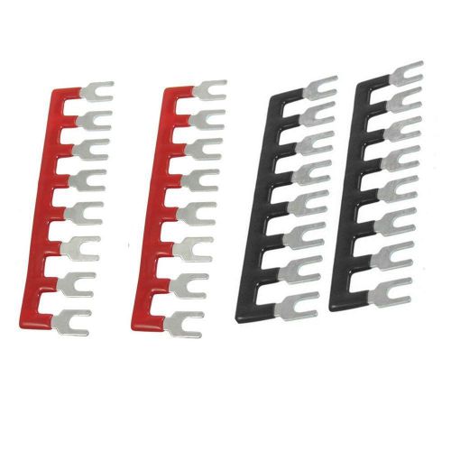 Urbest(r)400v 10a 8 postions pre insulated terminal barrier strip red /black 4 p for sale