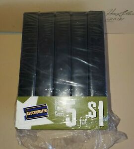 Blockbuster Video Display Pack 5 VHS EMPTY CASES IN DISPLAY PACK. NOS. HTF
