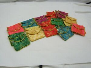 Silk Pouches with Zipper 4&#034; by 3.5&#034; for Jewelry