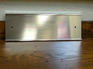 4&#034; x 12&#034; Silver Aluminum Sign Name Plate Holder (Quantity of 3)