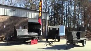 BBQ Flag HogZilla BBQ Smoker Cooker Grill Trailer Food Truck Catering Business