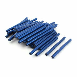 50 Pcs 0.28&#034; x 4&#034; Blue Glitter Electric Tool Heating Gun Hot Melt Glue Stick