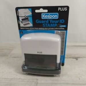 Kespon Guard Your ID Stamp Plus 37-260  Large Size Black Ink,IS-37-260 White New