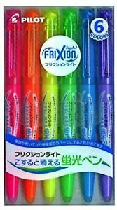 Pilot Frixion Light Fluorescent Ink Erasable Highlighter Pen 6 Colors F/S wTrack