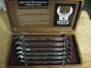 Matco Tools 10th Anniversary  Collector&#039;s Series Metric Wrench Set 10mm-15mm.