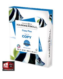 New, Hammermill Printer Paper, 20 lb Copy Plus, 8.5 x 11 - 1500 Sheets, 105007R