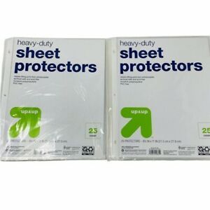 Up &amp; Up Letter Sheet Protectors Clear 25 Ct Each - 4 Pack