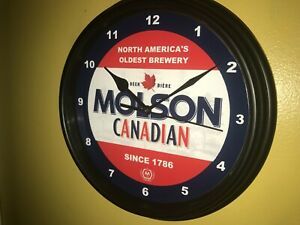 @@ Molson Canadian Canada Beer Bar Man Cave Advertising Clock Sign