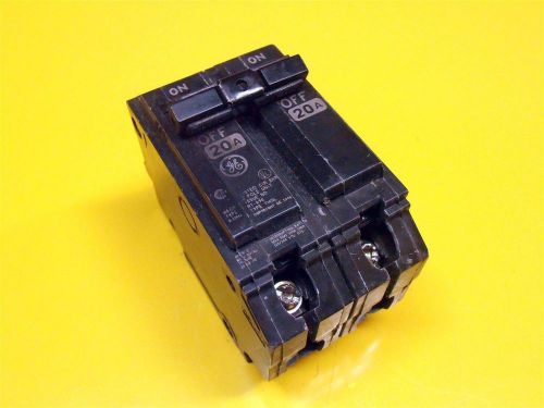 Ge circuit breaker, 2 pole, 120/240 vav, 20 amp, thql2120. hacr type for sale