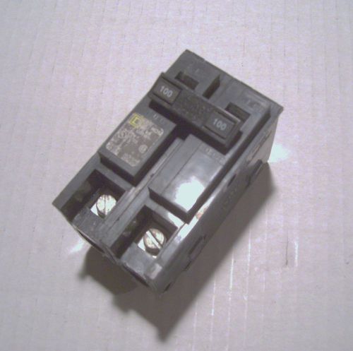 2- pole  100  amp  square  d  homeline  hom2100  plug-in  circuit  breaker for sale