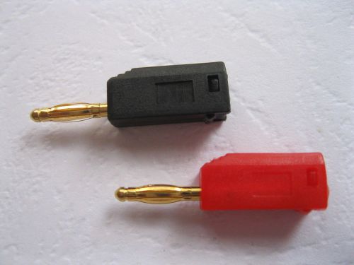 200 pcs 2mm Gold Plated Banana Plug Red &amp; Black