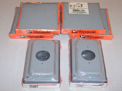 Lot of 6 new wiremold 1546t telephone otlets &amp; g4046t single receptacle plates for sale