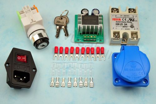 DIY CNC Power Socket Switch Fuse Solid State Relay and DC -DC Converter Kit 2