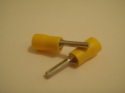 Insulated terminal pin crimp yel 12-10awg 500pc deal! for sale