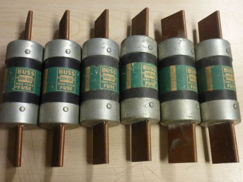 NOS! Lot of (6) BUSS NON 400 ONE-TIME FUSE, FUSES