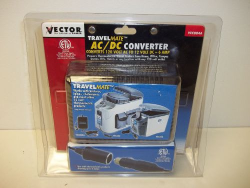 NEW Vector VEC004A Travel Cooler AC Adapter 120v AC to 12v DC car rv boat mate