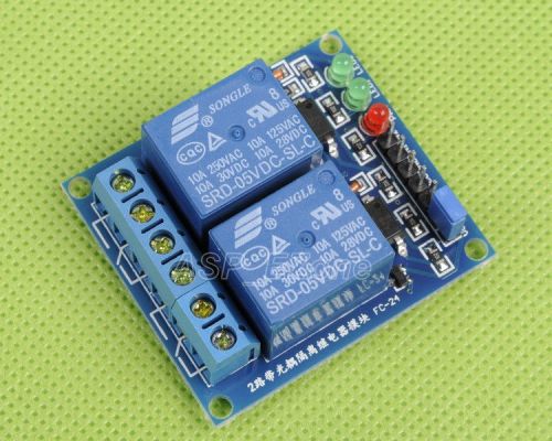 5V 2-Channel Relay Module with Optocoupler Low Level Triger for Arduino New