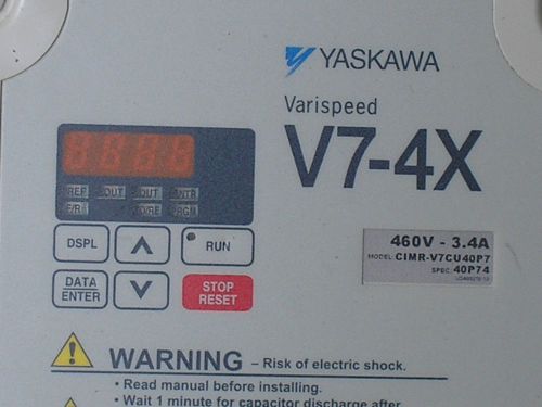 Yaskawa Varispeed V7-4X CIMR-V7CU40P7 Spec 40P74